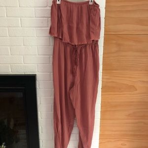 Aerie strapless jumpsuit/coverup size M